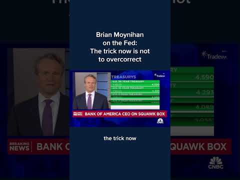 Brian Moynihan on the Fed: The trick now is not to overcorrect