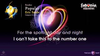 Eric Saade - &quot;Popular&quot; (Sweden)