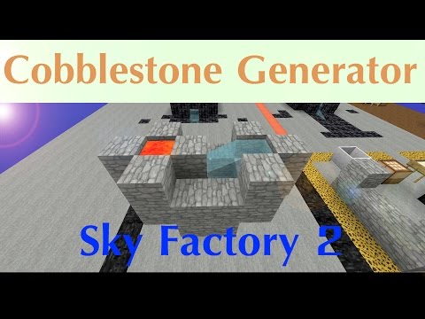 Minecraft Tutorial: Cobblestone Generator | Sky Factory 2 [ENG]