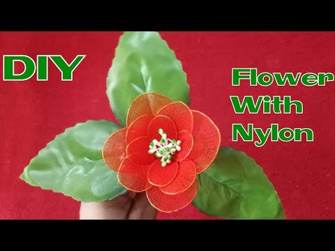 DIY Flowers/ Flower with Nylon/ How to make stocking flowers Video