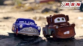 Cars Daredevil Garage Takes on the Beach | Racing Sports Network by Disney•Pixar Cars