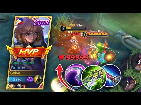 BEATRIX 99999 DAMAGE 1HIT ALL HEROES | BEST BUILD | EASILY WIN ON RANK GAME | MLB