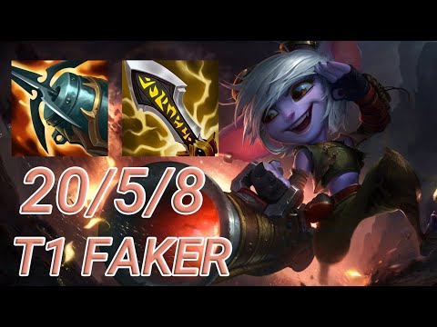 T1 Faker Tristana Mid VS Syndra | KR Master Patch 13.16