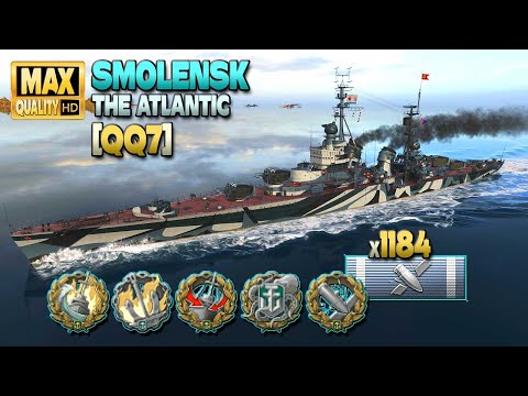 Cruiser Smolensk: 358k on map The Atlantic - World of Warships