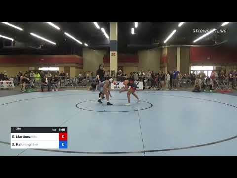 119 Lbs Consi Of 8 #2 - Gabriella Martinez, Rise Wrestling Vs Samiyah Rahming, Team Pennsylvania 3