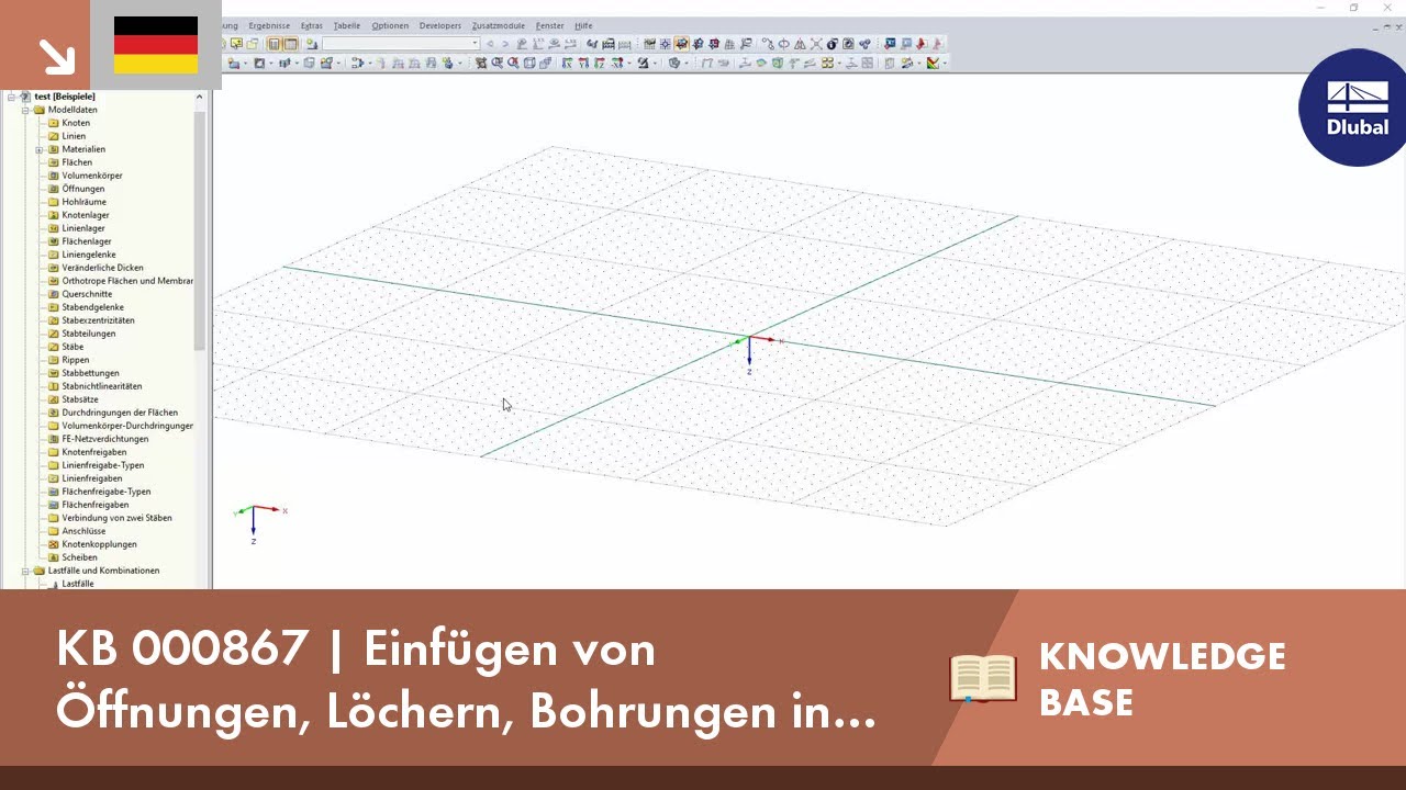 KB 000867 | Einfügen von Öffnungen, Löchern, Bohrungen in Volumen