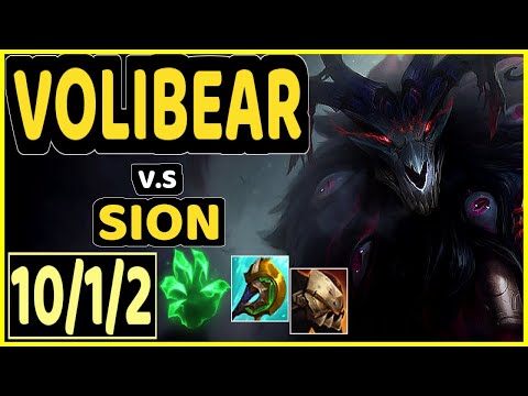 VOLIBEAR vs SION - 10/1/2 KDA TOP GAMEPLAY - EUW Ranked MASTER