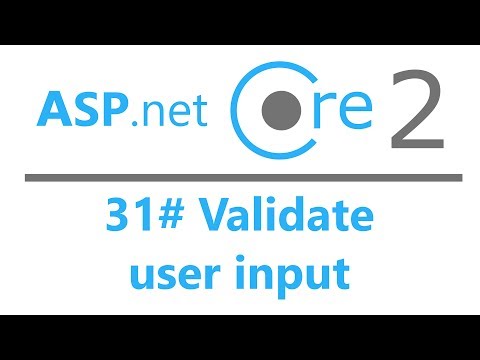 31 Asp Net Core 2 0 MVC Validate user input