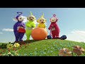 Teletubbies Tubbies Looking Everywhere US Version With Voice Trumpet Rasing For Tubby Bye Bye