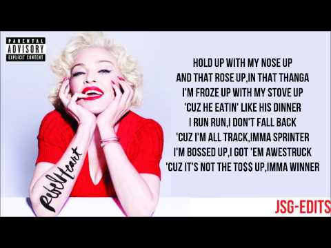 Madonna feat. Nicki Minaj - B**** I'm Madonna (Lyrics Video) (Edited)