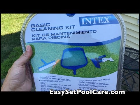 Intex | Baseino priežiūros rinkinys (lapų griebtuvas / Aliuminio stulpas / dulkių siurblys) video