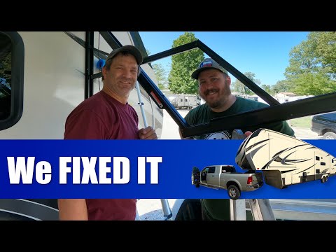 Replacing our broken awning arm // full time RV Family
