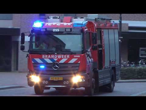 Osse Brandweer met spoed naar een Middelbrand aan de Monsterstraat in het centrum van Oss