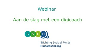 Webinar SSFH | Aan de slag met een digicoach