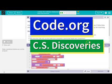Code.org Lesson 20.2 Collision Detection | Tutorial with Answers | C.S. Discoveries Unit 3