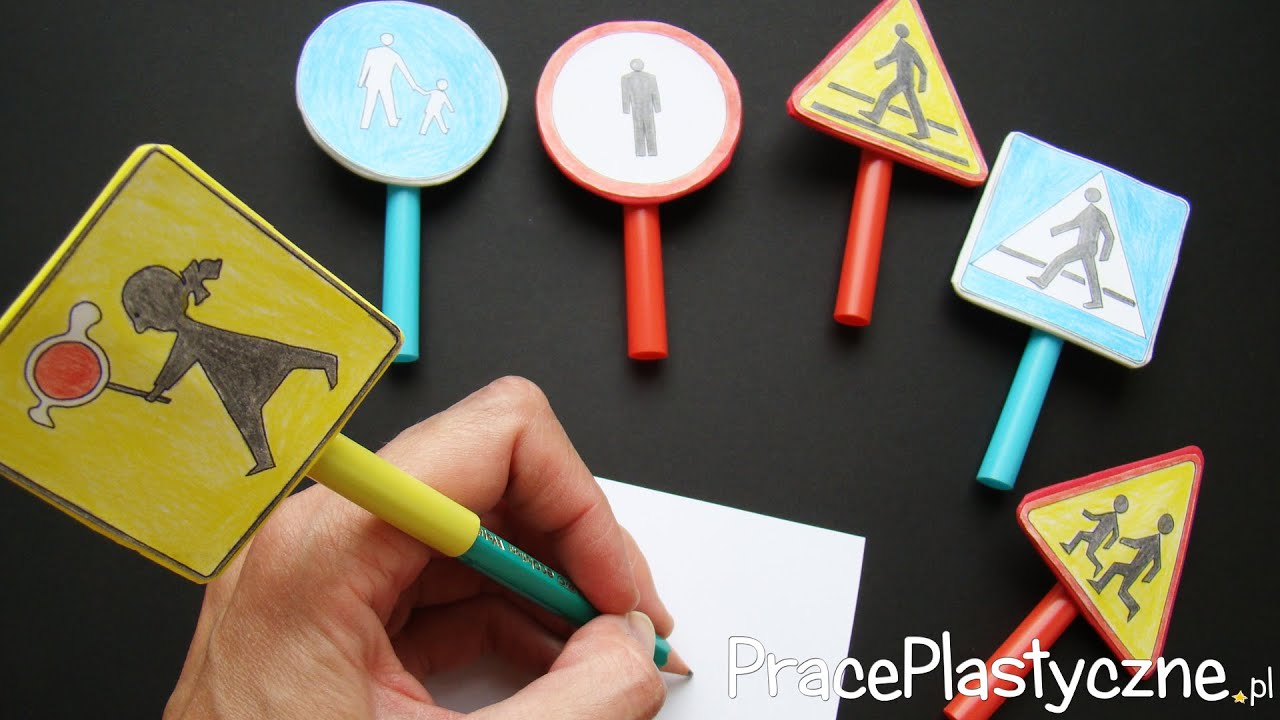 Jak zrobić znaki drogowe? – nakładki na ołówek