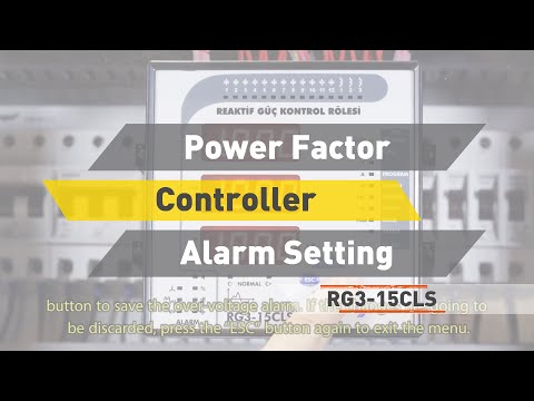 RG3-15 CLS Power Factor Controller Alarm Setting