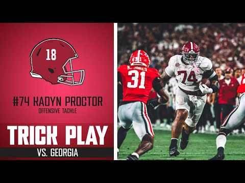 Kadyn Proctor Big-Man Screen Pass | Alabama at Georgia | 2025 SEC Football