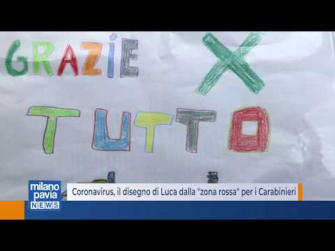 Coronavirus, il disegno di Luca dalla "zona rossa" per i Carabinieri