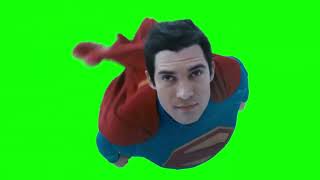 Superman flying green screen