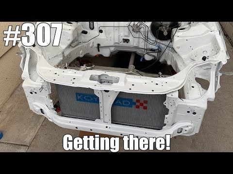 K20 swap gets a full size Koyorad radiator! - K20 Swap Part 4
