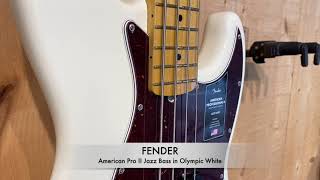 Video thumbnail for Fender American Professional II Jazz Bass - Maple/Olympic White by Big Music Australia