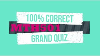 MGT501 Grand Quiz VU | 100% Solved | Must Watch & Subscribe Also.Spring 2020