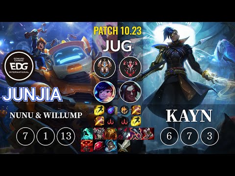 EDG JunJia Nunu & Willump vs Kayn Jungle - KR Patch 10.23