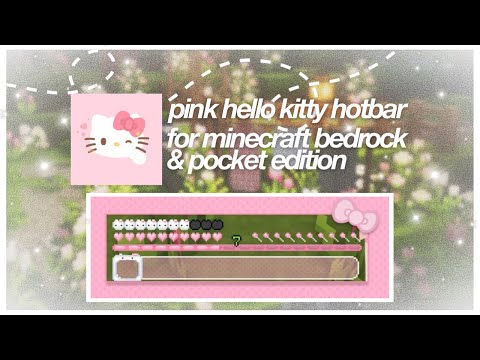SimplyMiPrii - 'Pink Hello Kitty Hotbar' For Minecraft Pocket Edition 1.19+ 💗