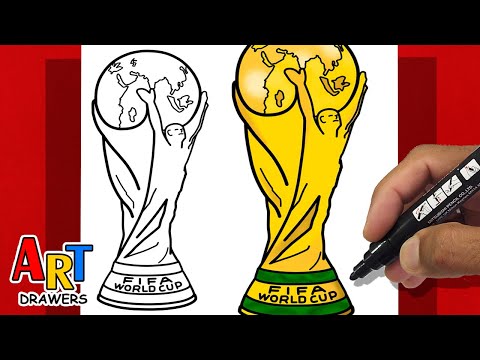 How To Draw TROPHY - FIFA World Cup 2026 - Step By Step Tutorial