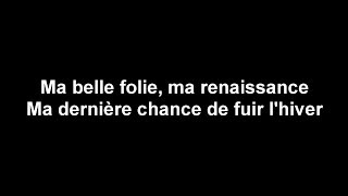 ♥ Eric Lapointe  Belle Folie ♥ Paroles /Lyrics à l&#39;écran 1080 HD