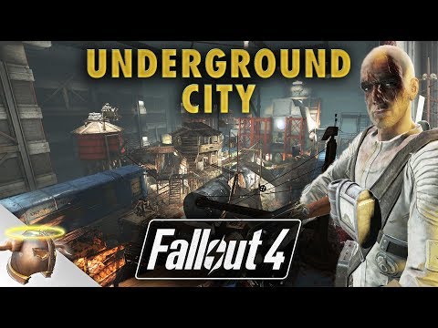 UNDERGROUND BROTHERHOOD CITY AT VAULT 88 - Huge, realistic Fallout 4 custom settlement! | RangerDave