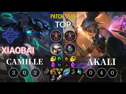 ES Xiaobai Camille vs Akali Top - KR Patch 10.19