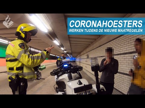 CORONAHOESTERS | Politie aan het werk tijdens de nieuwe maatregelen | Jan-Willem & Dennis