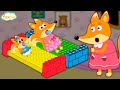 The Fox Family and friends build beds with lego - cartoon for kids new full episodes #864