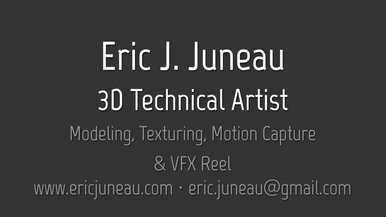 Eric J. Juneau's Demo Reel 2025!