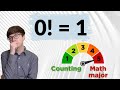 0! = 1 Explained in 5 Levels from Counting to Math Major