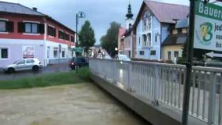 preview picture of video 'Grieselbach in Jennersdorf führt Hochwasser'