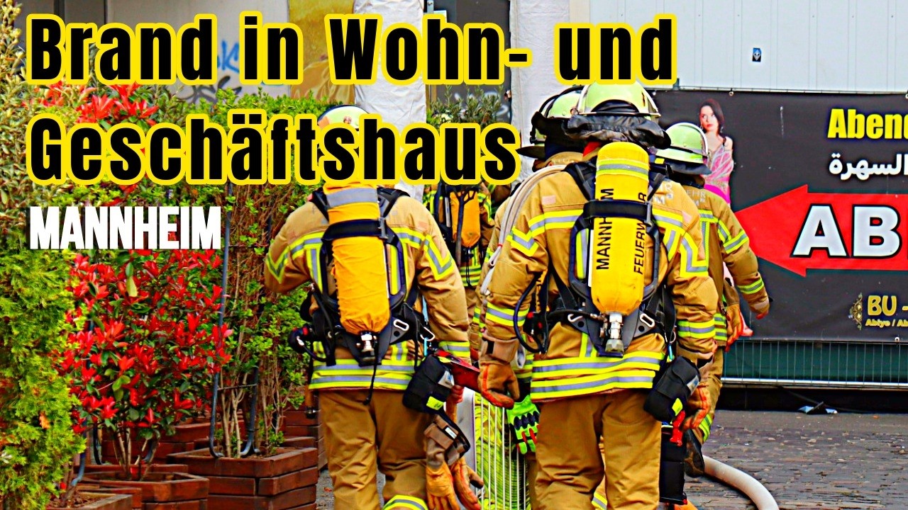 Brand in Mannheimer Innenstadt – Feuerwehr im Großeinsatz