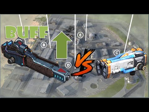Quarker (after BUFF) vs Rime light weapons comparison war robots