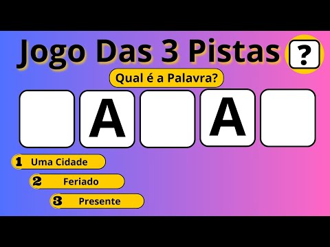 QUIZ: Jogo Das 3 Pistas | Descubra Qual é a Palavra Certa Com Apenas 3 Dicas #jogodas3pistas