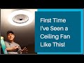 Unique Ceiling Fan, Super Quiet and Super Bright LED Light w/ 3 Color Temperatures & Remote Control