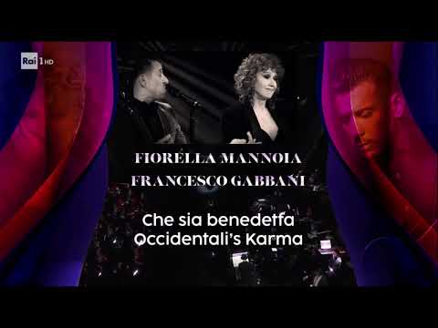 Fiorella Mannoia & Francesco Gabbani - Che sia benedetta  / Occidentali's Karma {SANREMO 2025} LIVE