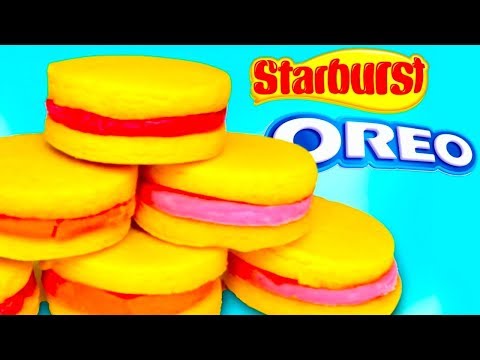 STARBURST OREOS - How To Make Starbursts Candy Filled Oreo