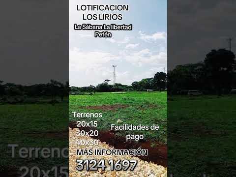 Lotificacion Los lirios en la sabana La libertad Petén Guatemala
