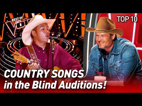 TOP 10 | COUNTRY SONGS that make The Voice CHAIRS spin like crazy