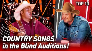 TOP 10 | COUNTRY SONGS that make The Voice CHAIRS spin like crazy