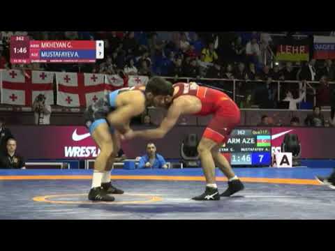 Güləşçimiz Ağahüseyn Mustafayev 0-8 geridə olduğu erməni rəqibini 15-8 məğlub etdi