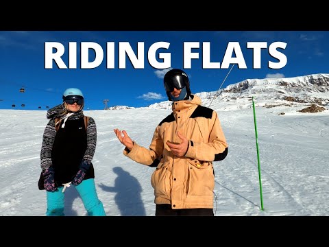 單板滑雪技巧--如何在平地上滑行--真正的初學者 (Snowboarding Tips - How to Ride the Flats - With a Real Beginner)