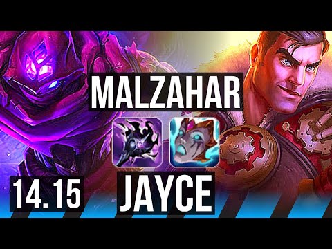 MALZAHAR vs JAYCE (MID) | 7/0/5, 1300+ games, Godlike | VN Master | 14.15
